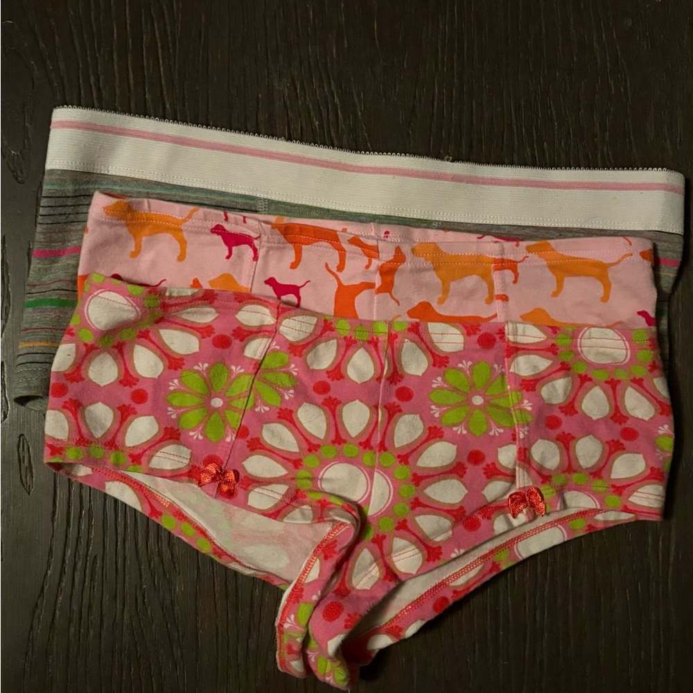 PINK Victoria's Secret Kids Boxer Briefs - Pink, Orange, Green